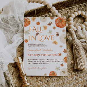 Invitation Baby Shower Floral Automne Tombez Amoureux