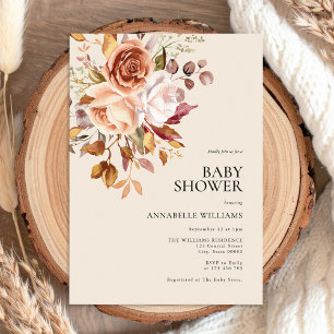 Invitation Baby shower floral Boho Fall