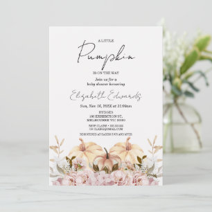 Invitation Baby shower Floral Boho Floral Little Citrouille