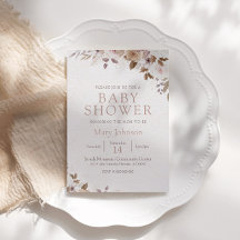 Baby shower Floral Brown Boho