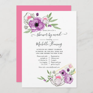 Invitation Baby shower floral d'aquarelle de printemps par co