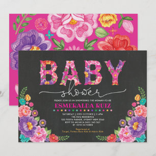 Invitation Baby shower Floral de Fiesta Garden