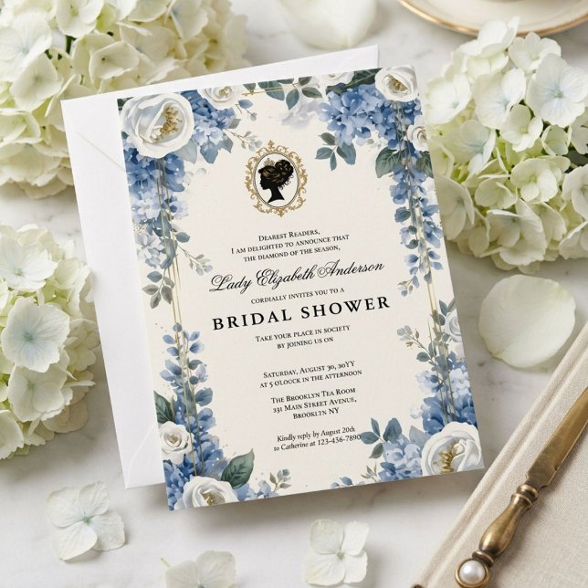 Invitation Baby shower floral de l'ère Régence (Créateur téléchargé)