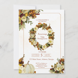 Invitation Baby shower floral de Little citrouille Fall