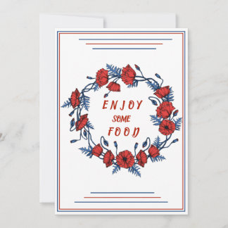 Invitation Baby shower Floral De Pavot Savourez De La Nourrit