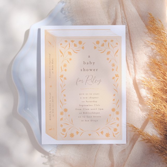 Invitation Baby shower floral délicieux (Créateur téléchargé)