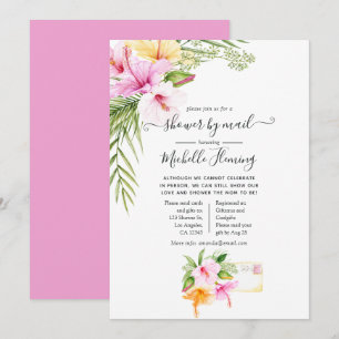 Invitation Baby shower floral d'été tropical par la poste