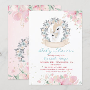 Invitation Baby Shower Floral Drive By Faon