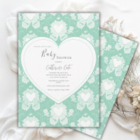 Baby Shower Floral Fantaisiste à la Menthe Verte
