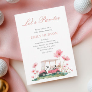 Invitation Baby Shower Floral Fête au Parc de Golf