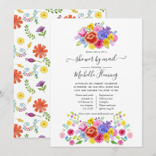 Invitation Baby Shower Floral Fiesta Mexicaine par courrier