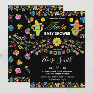 Invitation Baby shower Floral Floral Cactus Fiesta