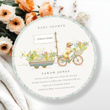 Baby shower Floral Golden Retriever cultivé locale