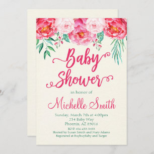 Invitation Baby shower floral, Invitation Baby sho