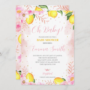 Invitation Baby shower Floral Lemonade