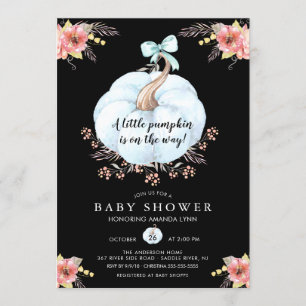 Invitation Baby shower Floral Little Citrouille