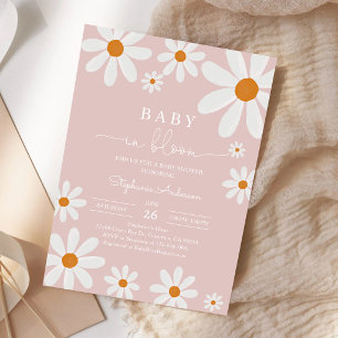Invitation Baby Shower Floral Marguerite