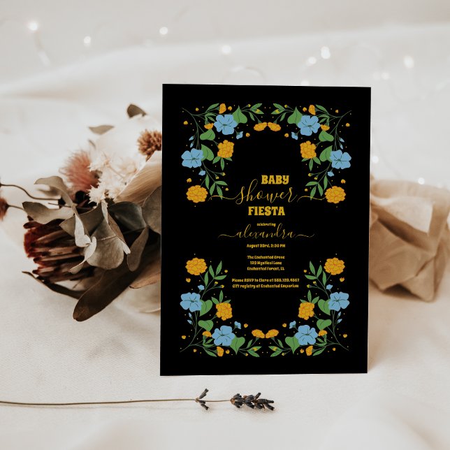 Invitation Baby shower Floral mexicain Fiesta (Créateur téléchargé)