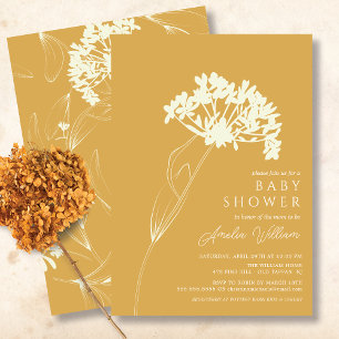 Invitation Baby shower Floral moderne