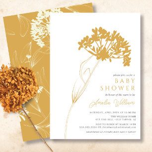 Invitation Baby shower Floral moderne