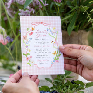 Invitation Baby Shower Floral Printanier de Proximité