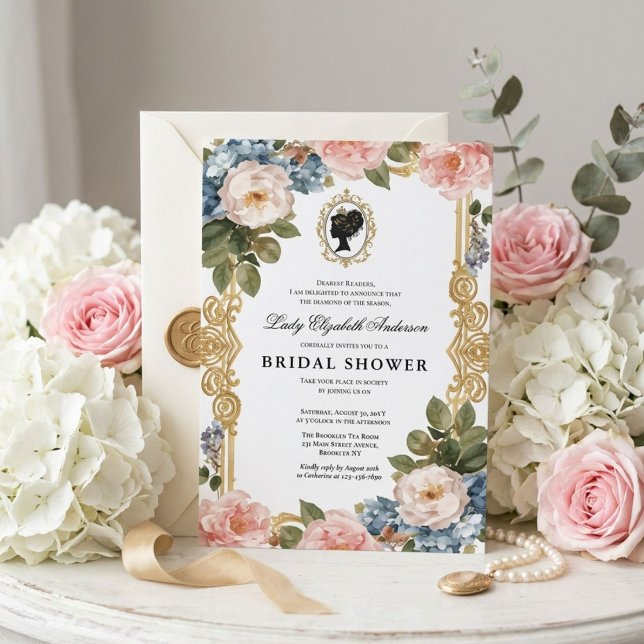 Invitation Baby shower floral régence (Créateur téléchargé)
