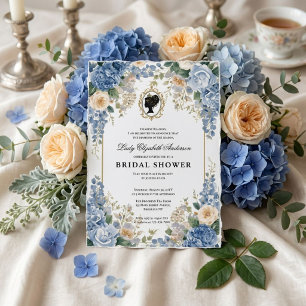 Invitation Baby shower floral régence