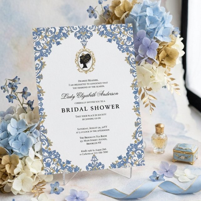 Invitation Baby shower floral régence (Créateur téléchargé)