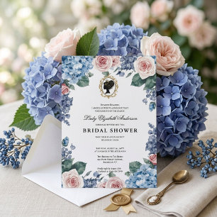 Invitation Baby shower floral régence