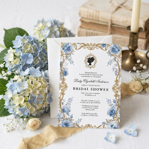 Invitation Baby shower floral régence