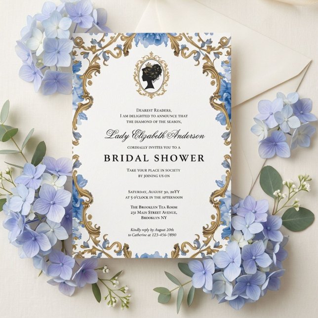 Invitation Baby shower floral régence (Créateur téléchargé)