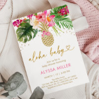 Baby shower floral rose ananas