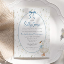 Baby shower floral soyeux de Bow bleu oie