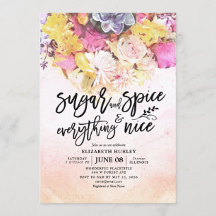 Invitation Baby shower Floral Sucre & Épices & Tout Nice