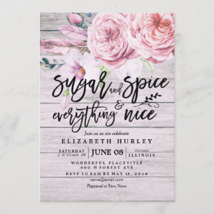 Invitation Baby shower Floral Sucre & Épices & Tout Nice