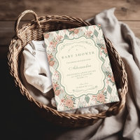 Baby-Shower Floral Vintage de Jardin