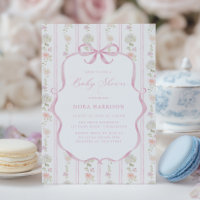 Baby Shower Floral Vintage Rose Tendre