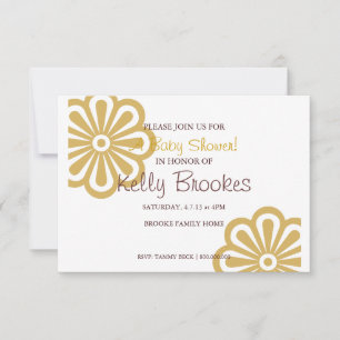 Invitation Baby shower  Flowers I wgo