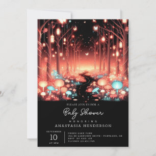 Invitation Baby shower forestier boho Little Enchanted
