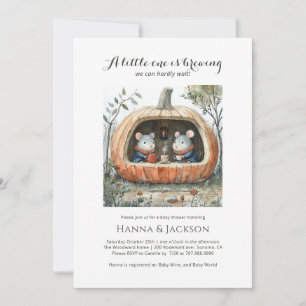 Invitation Baby shower forestier d'automne