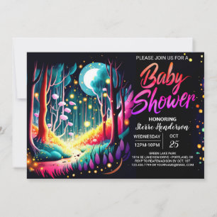 Invitation Baby shower forestier luciole Dreamy