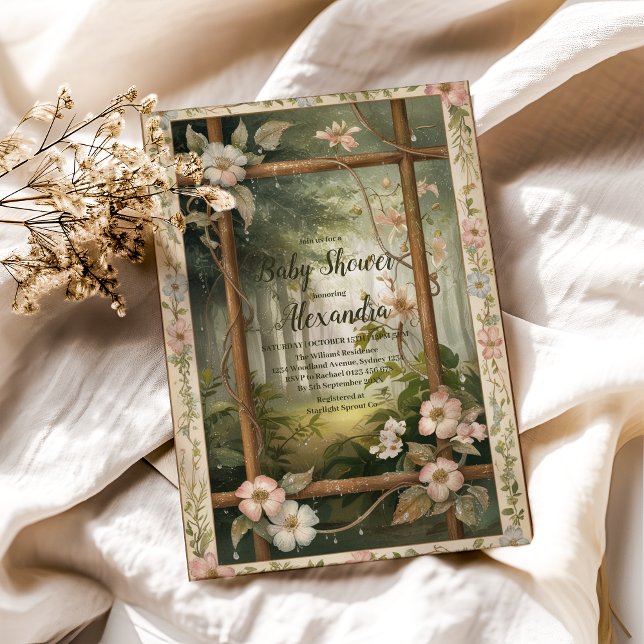 Invitation Baby shower forestier rustique (Créateur téléchargé)