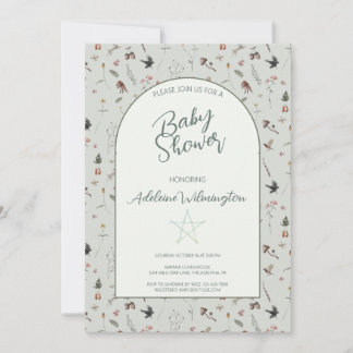 Invitation Baby shower forestier sauvage de Pagan