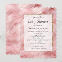 Baby shower fourrure rose Faux