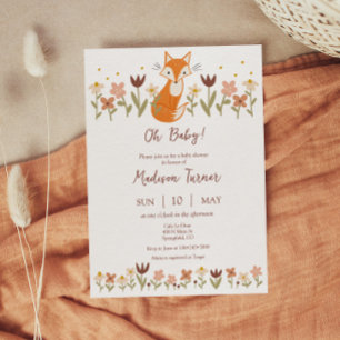 Invitation Baby shower Fox mou