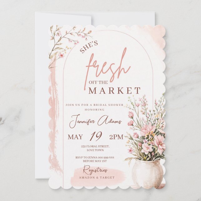 Invitation Baby Shower Frais du Marché (Devant)