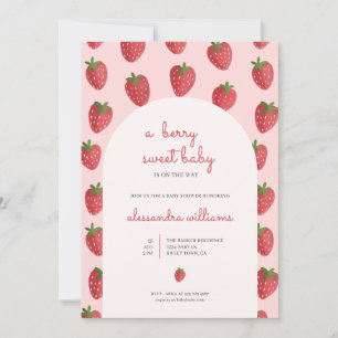 Invitation Baby shower fraise