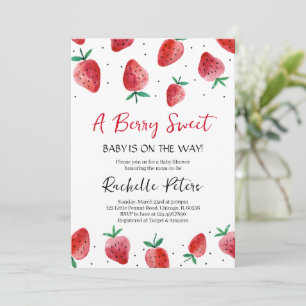 Invitation Baby shower fraise