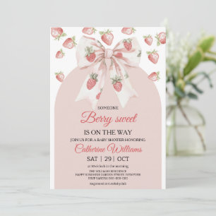 Invitation Baby shower fraise Berry Baby