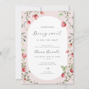 Invitation Baby shower fraise Berry Sweet